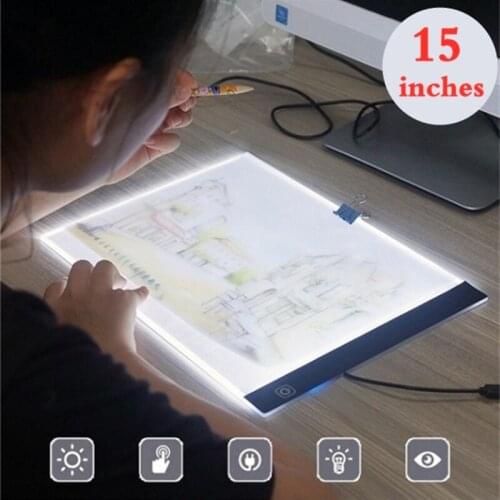 A4/15 inches LED Light Box Stepless Brightness Control Tracing Board Art Design Stencil Drawing Thin Copy Pad Lightbox