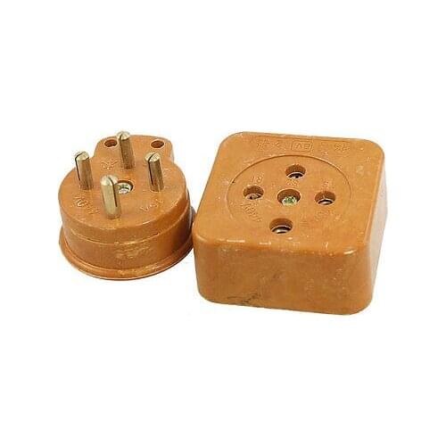 AC440V 16A Three Phase Four Wire Socket w 4Pin Plug