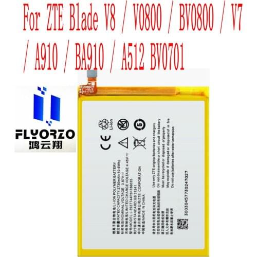 Brand new High Quality 2730mAh Li3927T44P8h786035 Battery For ZTE Blade V8 V0800 BV0800 V7 A910 BA910 A512 BV0701 Mobile Phone