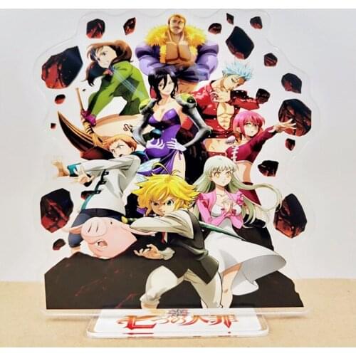 Anime The Seven Deadly Sins Meliodas Ban King Zeldris Hawk Acrylic Stand Figure Desktop Decoration Collection Model Toy Cosplay