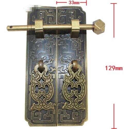 Antique furniture on the door handle Brass handle Rings Cabinet door Decorative accessories Carved designs