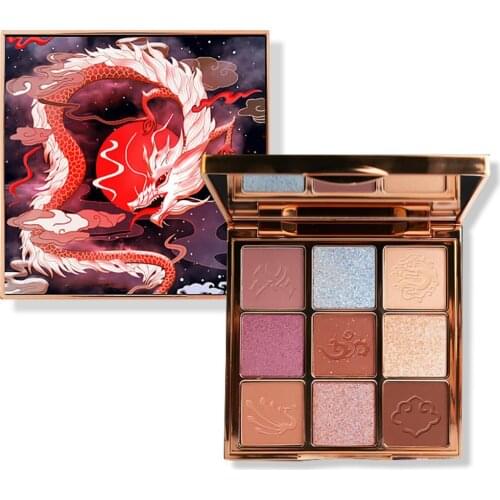 Dragon Phoenix Eyeshadow Palette Girly Fairy Glitter Pearlescent Matte Waterproof And Sweatproof Eye Makeup