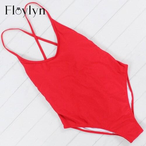 Красные слитные купальники FLOYLYN China At AliExpress