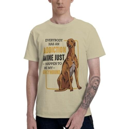 Greyhound Dog T-shirt Men Graphic T Shirts Short Sleeve Pet Whippet Sighthound Lover Tshirts Cotton Tees Top Clothing