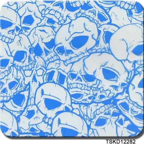 Green Flame Design Liquid Image Film Width 100CM 50 sqm TSKD12282 Water Trasfer Printing Liquid Image Hydrographic Film