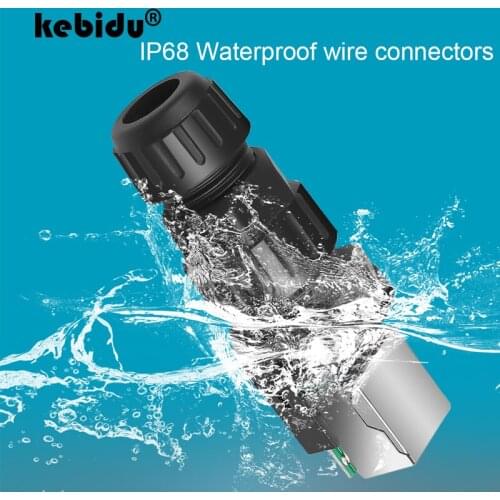 Kebidu M19 RJ45 CAT5 CAT6 socket panel mount IP68 Waterproof wire connectors Adaptor Plug Socket