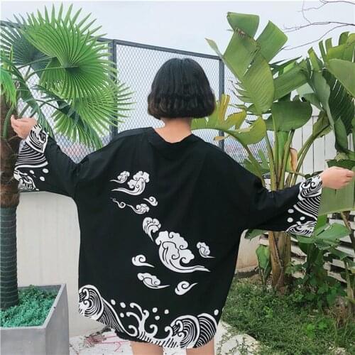 Kimono women summer 2019 geisha kimono cardigan female Japanese yukata harajuku Japanese culture clothing haori obi FF1773