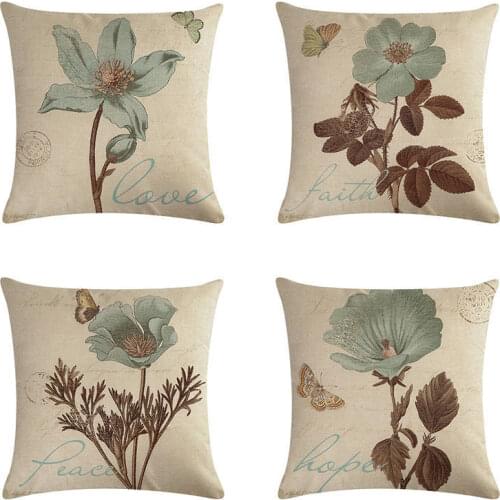 45cm*45cm Antique orchid map Linen/cotton pillow cover car seat cushion cover pillow covers decorative throw pillows