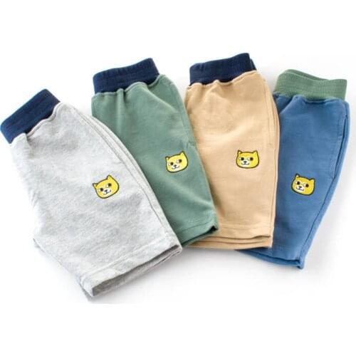 2019 New Summer Knee Length Pants Breathable Cotton Sports Trousers for Kids Boy 2-7 Years Old