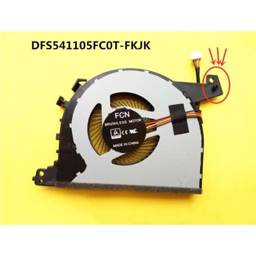 New ORG Laptop/Notebook CPU Cooling Fan For FCN brushless motor DFS541105FC0T-FKJK DC28000DHF0 DFS541105FC0T-FKUI DC28000LGF0