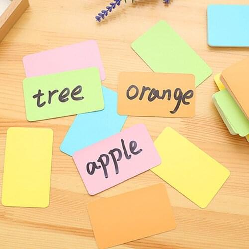 High Quality 90 sheets Thicken DIY Square Blank Word Card Message Card Bookmark Memo Pad Notes School Office Writing Paper