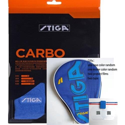 Original stiga carbo 6 stars table tennis rackets suit for offensive racquet sports pingpong paddles finished rackets carbon