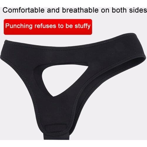 New Diving Fabric Anti Snore Stop Snoring Chin Strap Belt Adjustable Snoring With Triangle Chin Strap Sleep Support Care Tools