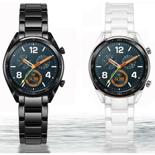 Ceramics Watch Strap For Huawei Watch Gt/GT2 46MM Smart Bracelet Wristband Strap For amazfit GTR 47mm/Samsung Gear S3 S2 Bands