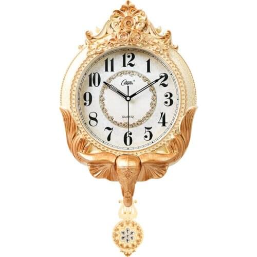 Luxury Large Wall Clock Vintage Living Room Shabby Chic Quartz Clock Watch Mechanism Wall Watches Home Decor Pendule Murale Gift