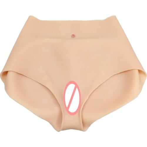 High Waist Hip Lift Silicone Panty Fake Vagina Brief Underwear Hiding Gaff Thong Shemale for Crossdresser Transgender Drag Queen