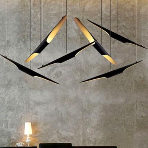 Modern creative living room hanging lights restaurant light simple lamps bedroom lamp Iron craft pendant lights