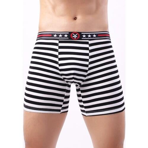 Mens Boxer Shorts Cotton Striped Underwear Cueca Breathable Sleep Bottoms Underpants Calzoncillos Panties Boxershorts Plus Size
