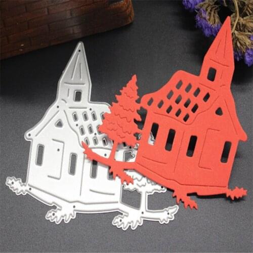 YINISE Metal Cutting Dies For Scrapbooking Stencils TREE House DIY Album Cards MAKING Embossing Folder Die Cut Tools CRAFT Mold