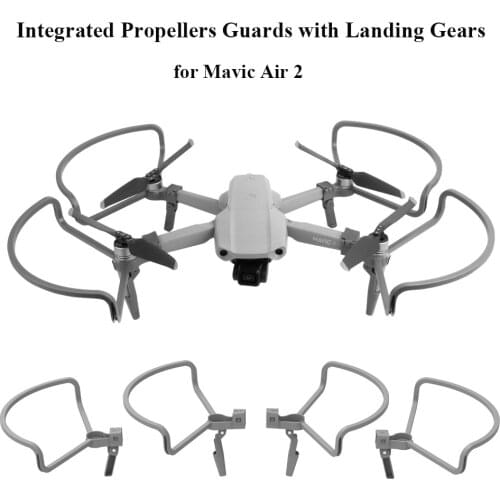 Propeller Guards Integrated with Heightening Landing Gears Propellers Protector Shielding Rings for Mavic Air 2