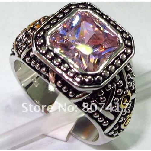 SHUNXUNZE charm Wedding rings Jewelry & Accessories for women career dropshipping pink Cubic Zirconia Rhodium Plated R152 size 6