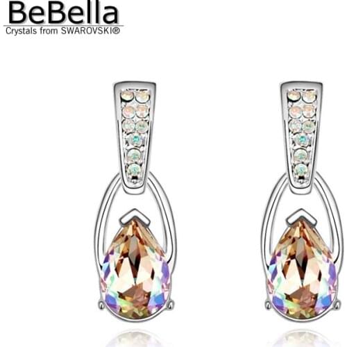 BeBella 5 colors trendy water dangler earrings for female made with Crystals from Swarovski earrings for girls