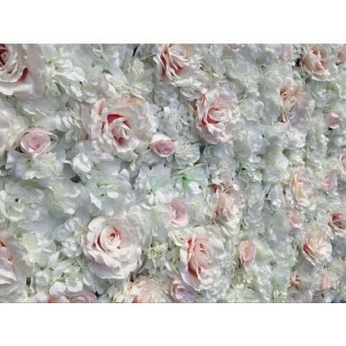 2.4M x 2.4M Wedding Flower Wall White with lovely Pink Rose & Hydrangeas flower backdrop wedding stage decoration