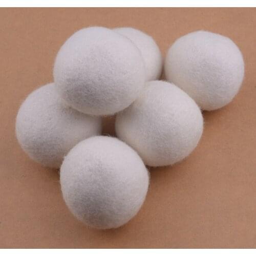6pcs/set Reusable Laundry Clean Ball Natural Organic Fabric Softener Wool Clothes Dryer Balls Home Washing Tool