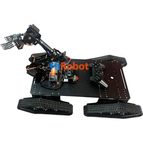 7 DOF mechanical arm with T900 tank car , metal mechanical claw CL-4, for teaching experiment tutorial