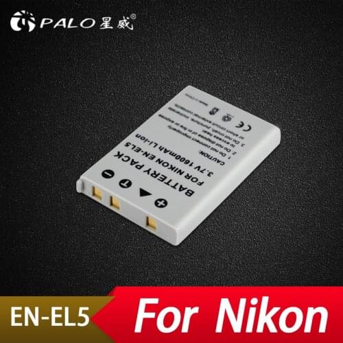 Palo 1PC 1600mAh EN-EL5 Camera Battery Pack for Nikon Coolpix P4 P80 P90 P100 P500 P510 P520 P530 P5000 P5100 5200 7900 P6000