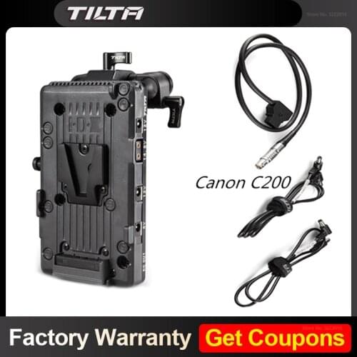 Tilta C200 V-mount Battery Plate BT-T26 V-lock Power Supply System 15mm Rod for CANON C200