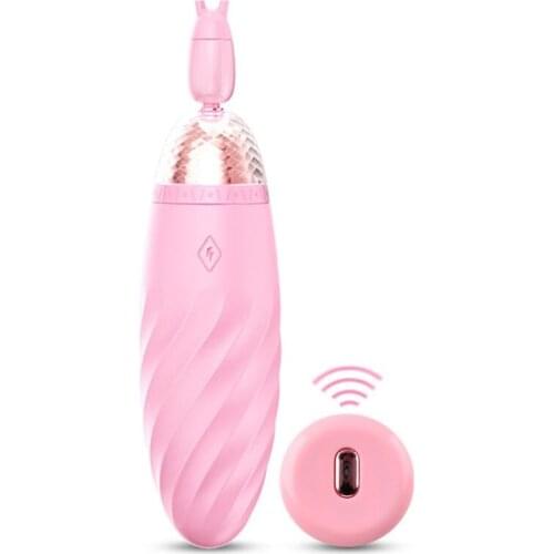 Wireness Remote Bullet Vibrator Women Waterproof Dual Vibrating Wearable G Spot Silica Gel