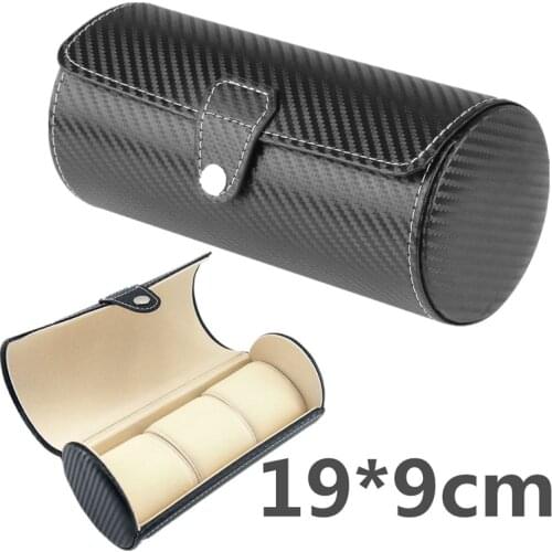 Luxury Watch Display Gift Box Case Roll 3 Slot Wristwatch Necklace Bracelet Jewelry PU Leather Box Storage Travel Pouch