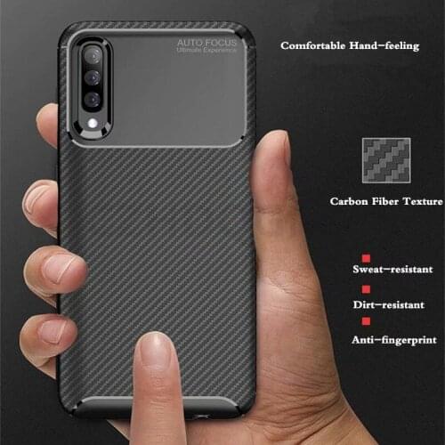 100pcs/lot Carbon Fiber Phone Back Case For Samsung Galaxy M10 M20 M30 A40S A10 A10S A10E A20 A20S A20E A30 Soft TPU Coque