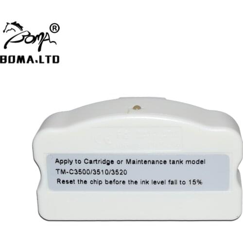 SJiC22P C3500 C3520 C3510 Ink Maintenance Box Tank Chip Resetter For EPSON TM-C3500 TM-C3520 TM-C3510 Waste Ink Resetter