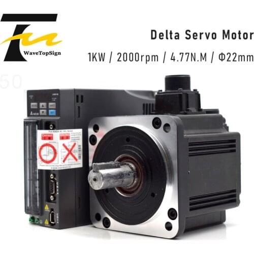 Delta Servo Motor 1KW B2 Series ASD-B2-1021-B+ECMA-E21310RS+3M Wire 4.77N.M 5.6A Use For Automated Industry