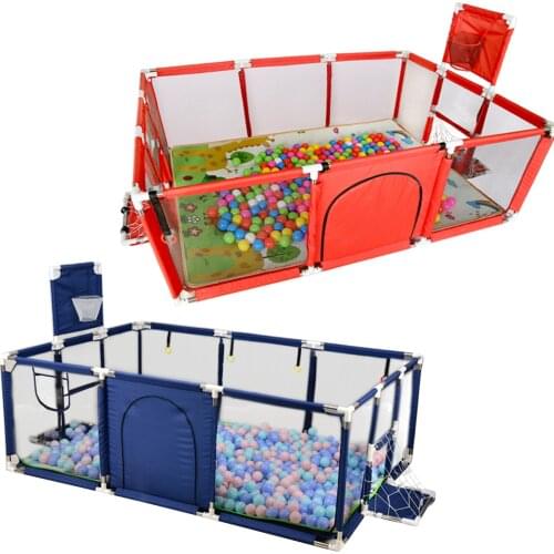 Kids Furniture Playpen For Children Dry Ball Pool Safety Barriers Mesh Fence Baby Playpen Playground Ball Play Park For Children