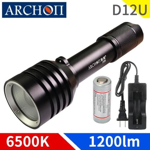 D12U zoom 6500K white 1200lm diving lights blue red diving photography lighting torch Underwater 60m dive spotlight flashlight