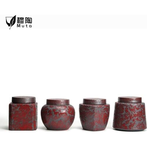 Ceramic tea cans boutique high-end household sealed jars household large moisture-proof Chinese retro stoneware customization