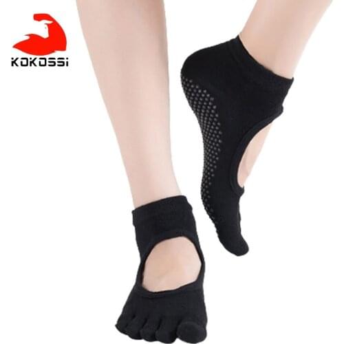 KoKossi Ballet Backless Yoga Socks Breathable comfortable Non-pilling Harmless Dance Sports PVC Particles Shockproof Yoga Socks