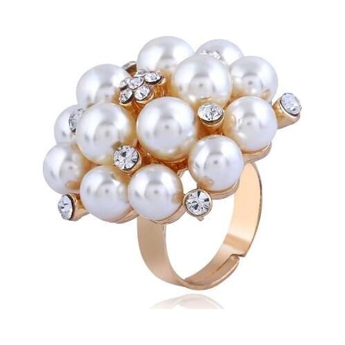 Party Favors Explosion fashion accessories index finger ring adjustable pearl ring