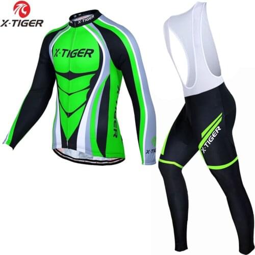 X-Tiger Pro Cycling Jersey Set Long Sleeve Breathable MTB Bike Clothes Wear Bicycle Cycling Clothing Ropa Maillot Ciclismo