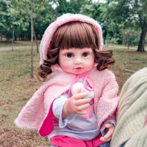 56CM Reborn Baby Doll Full Silicone Body 22Inch Lifelike Newborn Baby Dolls Cute Realistic With Clothes Bonecas Toys For Kid