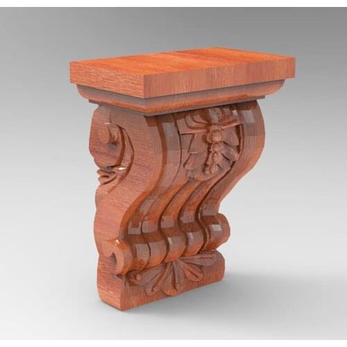 3D STL Model Supports Stands Legs for CNC Router Aspire Artcam Part of Corner or Column Carving Machine Relief _ decor 823