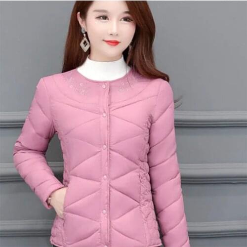 Autumn and winter down and down padded jacket liner womens self-cultivation, light and short, close-fitting, collarless warm co