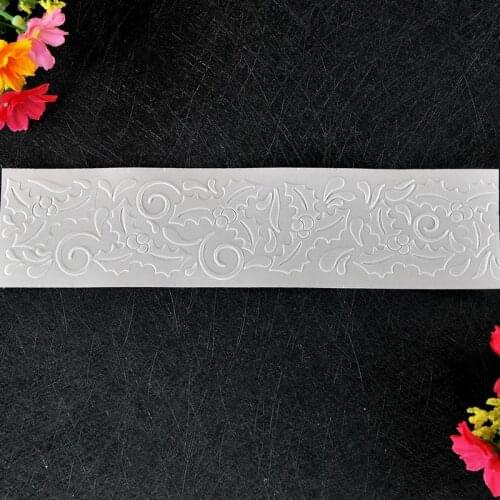 Christmas Leaves Plastic Embossing Folder For Scrapbook DIY Album Card Tool Plastic Template 21.5x4.4cm 8120403