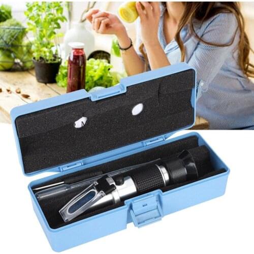 Refractometer Handheld High Accuracy Wine Dual Scale 0-40% Brix Liquid Measuring Equipment Dual Scale Refractometer