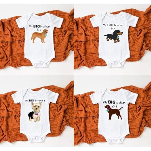 Newborn Onesie My Big Brother Is A Golden Retriever Baby Onesie Dog Onesie Sibling Shirt Baby Shower Gift for Boy or Girl