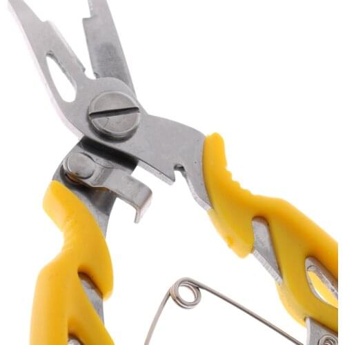 Fishing Plier Scissor Line Lure Cutter Steel Hook Remover Split Ring Tackle