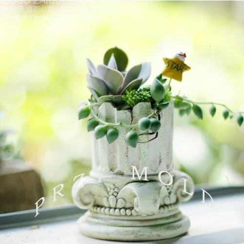 Silicone Mold Planter Roman Column Flower Pots Muti-meat Pot Molds 3d Vase Molds Handmade Mould Silica Gel Silicone Rubber PRZY